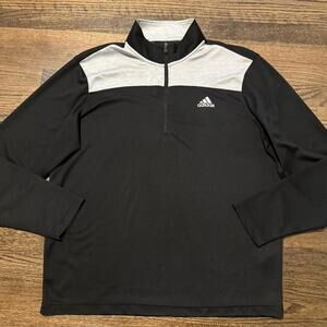 NWOT Men's adidas Golf Black & White Quarter Zip Pullover Size Medium